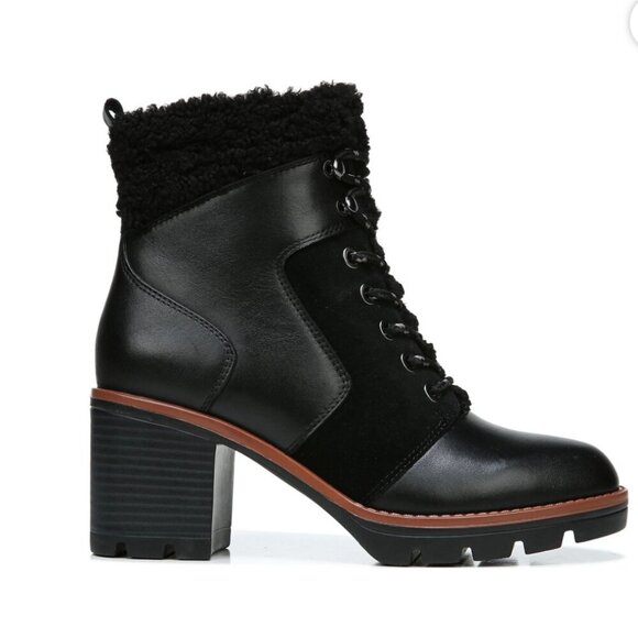 Naturalizer Val Womens Leather Lug Sole Combate & Lace-Up Boots (LIKE NEW) - Picture 10 of 11